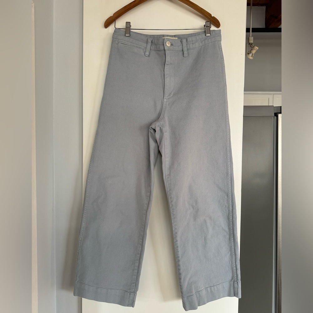 Madewell Slim Emmett Wide-Leg Crop pant, Size 29T